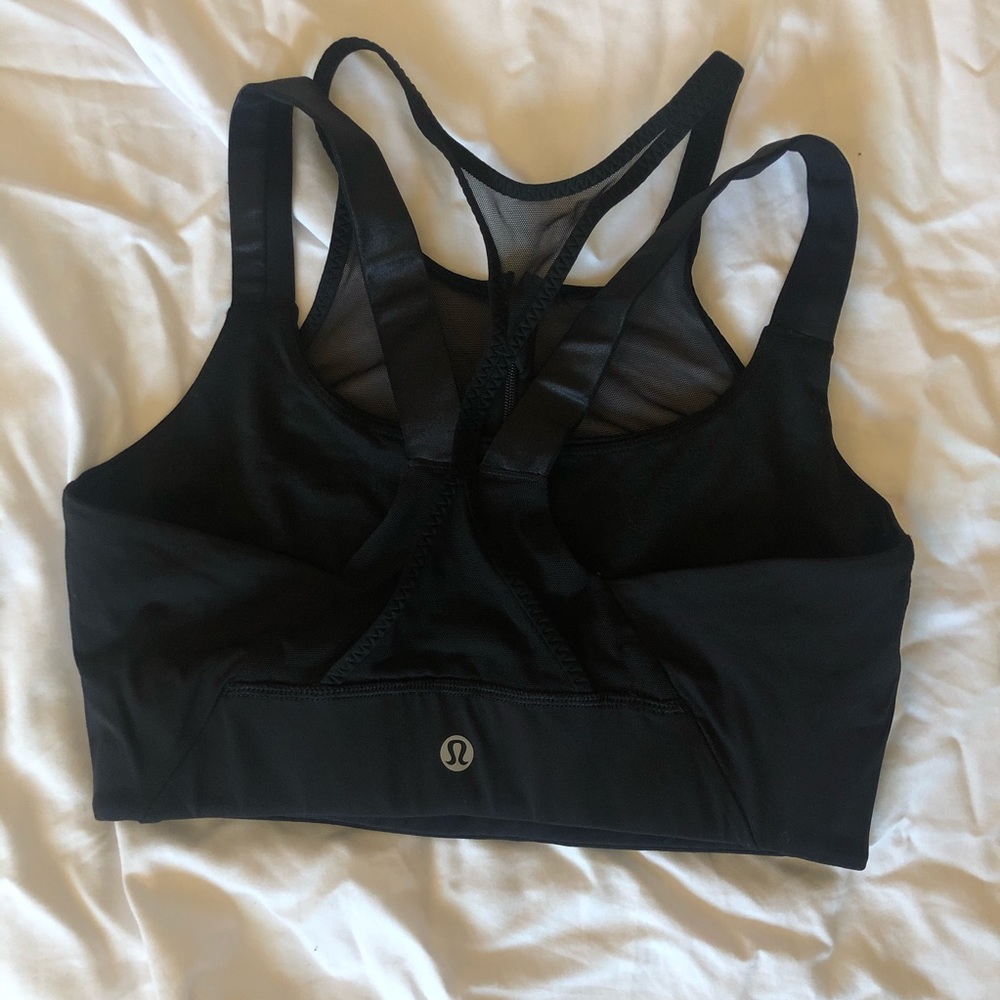 lululemon high neck mesh zip sports bra
